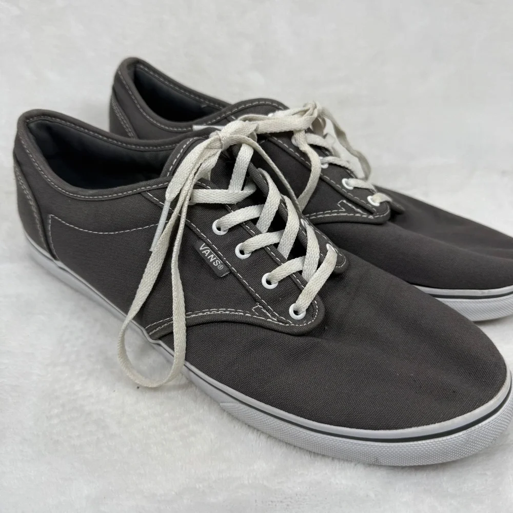 Vans Authentic Lo Pro Dark Grey Pewter Canvas Low Top Sneakers Womens 11‎ TB4R